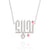 Star Name Necklace full Diamonds and Pink Enamel