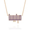 Kufi Enamel Necklace