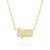 One Name Kufi Necklace with Diamonds on The Dots