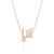Star Name Necklace full Diamonds and Pink Enamel