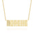 One Name English Kufi Necklace with First letter in Full Diamond
