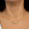 Plaque Script necklace