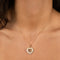 Plexi Heart Necklace with Diamond