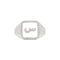 Plex Letter Square signet Ring