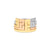 Puzzle Four Letters Rings with Diamonds
