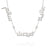 Three Name Thin Kufi Necklace, Full Diamond