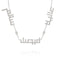 Three Name Thin Kufi Necklace, Full Diamond