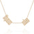 Two Name Kufi Necklace, Full Diamond