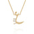 Zoon Letter Necklace with Baquette Diamond