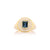 Sapphire Diamonds Signet Ring