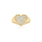 Heart Diamond Signet Ring