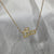 Two Letter Thin Kufi Necklace with Diamond