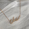 Niwa One Name Necklace, Full Diamond